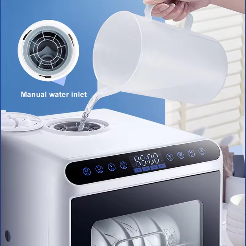 Kitchen Appliances For Home - 家庭用デスクトップミニ引き出し式食器洗い機、ポータブルキッチンインテリジェント洗浄機、コンパクト家電、6L容量、簡単設置