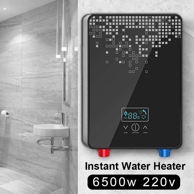 Kitchen Appliances And Utensils - インスタント電気温水器シャワー浴室の蛇口キッチン水道給湯器 220V 6500 ワットデジタル表示温度オートマチック