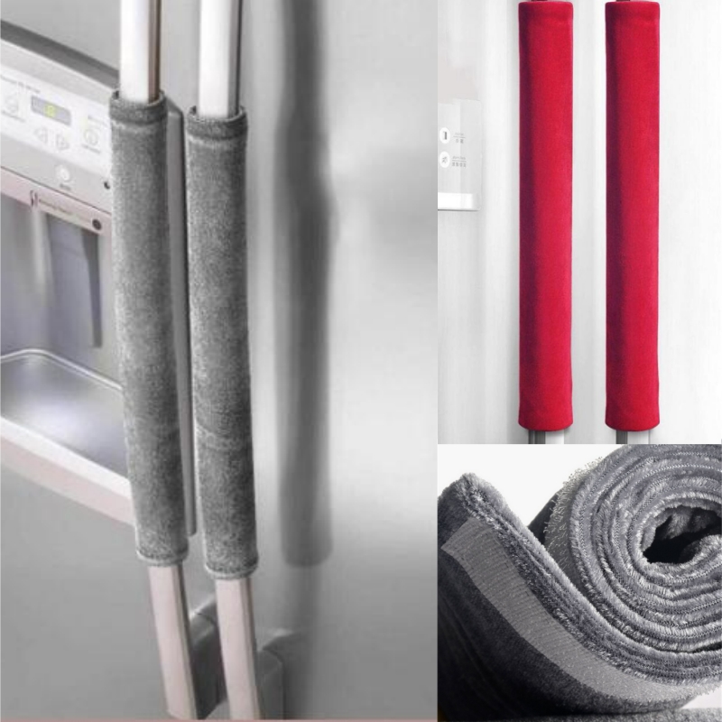 Kitchen Appliances With Red Knobs - 滑り止め冷蔵庫ドアハンドルカバー、キッチン家電、冷蔵庫ノブプロテクター、黒、灰色、赤、セットあたり2個