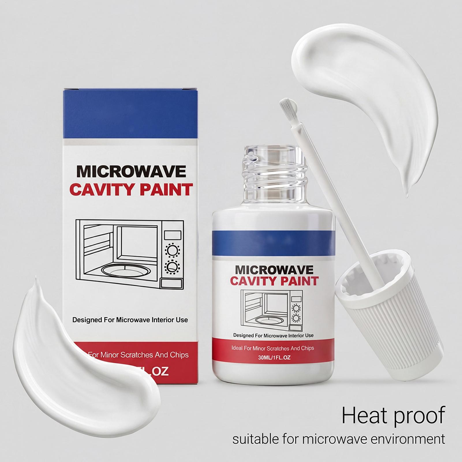 Kitchen Appliances Repair - 高光沢マイクロ波コーティング 30ml マイクロ波レンジ内部塗料 家電修理用タッチアップ ホームキッチン、アパート、レストラン用