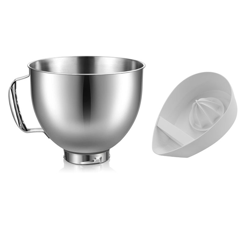Stand Mixer Bowl - B02C シトラスジュース用アタッチメント、ステンレス製ボウル、キッチンエイド製スタンドミキサー（4.5QT/5QT）用、アタッチメント、ディッシュウォッシャー対応部品