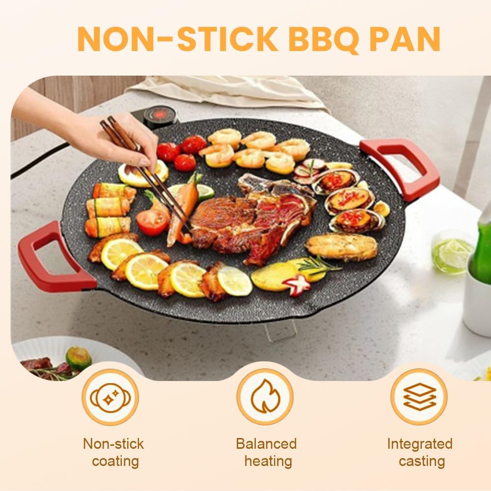1000Wの無煙電気グリル。取り外し可能な焦げ付き防止プレー - Electric Griddle Pancake のレビューと価格