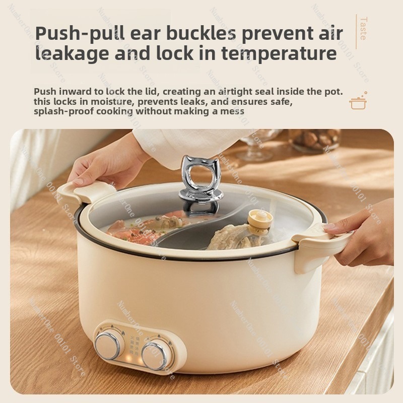 6L 8L ダブルポット電気鍋 多機能寮家庭用調理器 202 - Kitchen Appliances For Home のレビューと価格