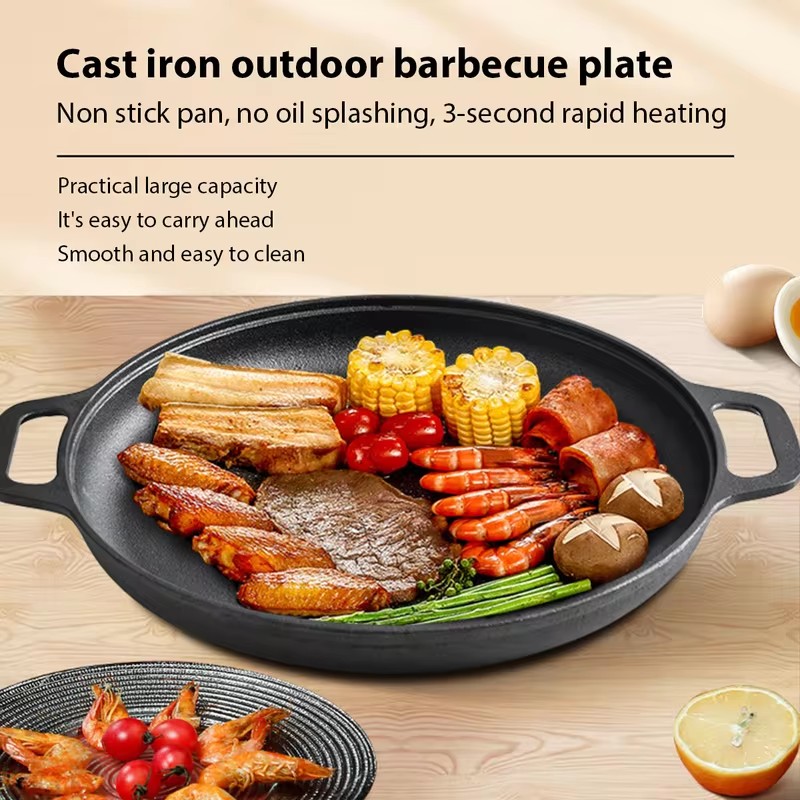 頑丈な鋳鉄製フライパン、ノンスティック加工、ステーキ、卵、パ - Electric Griddle Pancake のレビューと価格