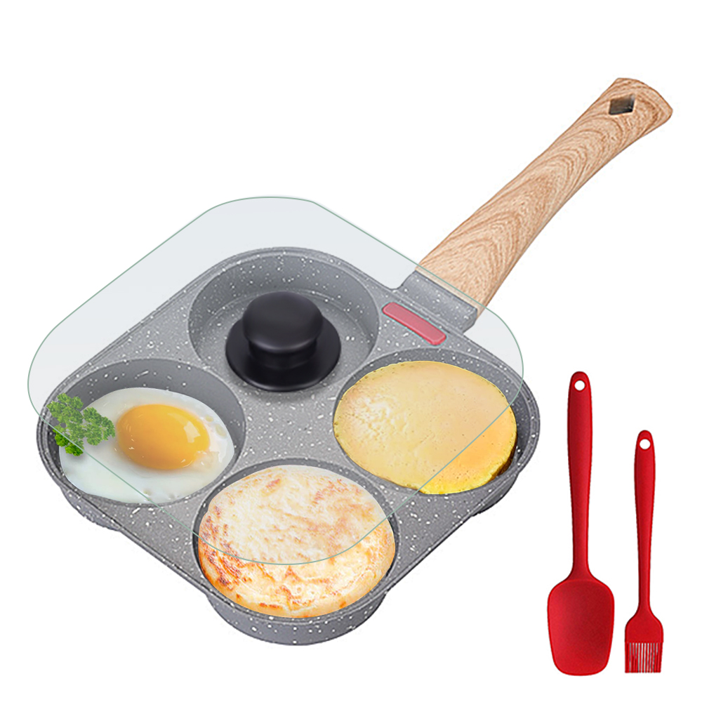 ノンスティック4カップエッグフライパン（フリップ式蓋付き）、 - Electric Griddle Pancake のレビューと価格