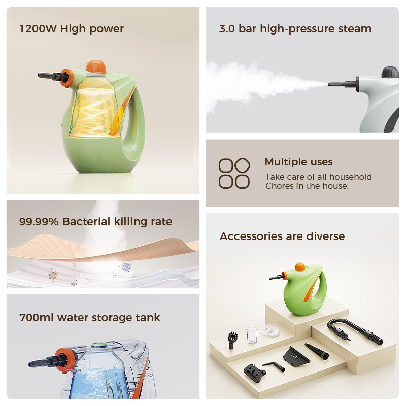 熱売中 家庭用電化製品 スチームクリーナー 1200W 高温 - Kitchen Appliances For Home のレビューと価格