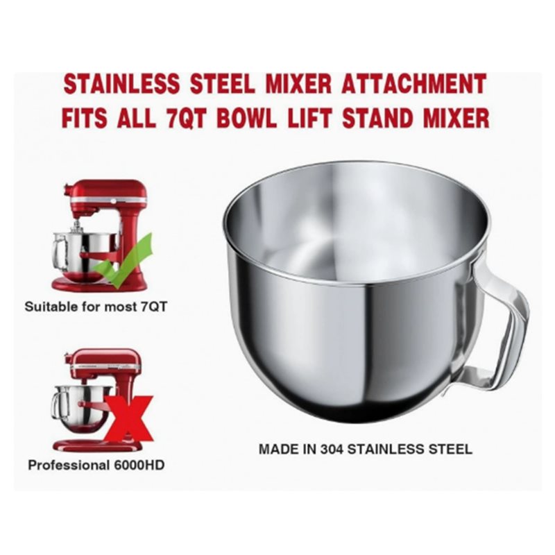 ABYN-7QT ステンレス製ミキサーボウル キッチンエイド - Stand Mixer Bowl のレビューと価格