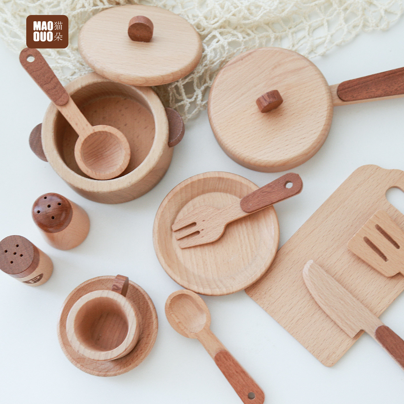 マオドゥオ おもちゃ ブナ材製 キッズキッチン プレイセット - Kitchen Appliances And Utensils のレビューと価格